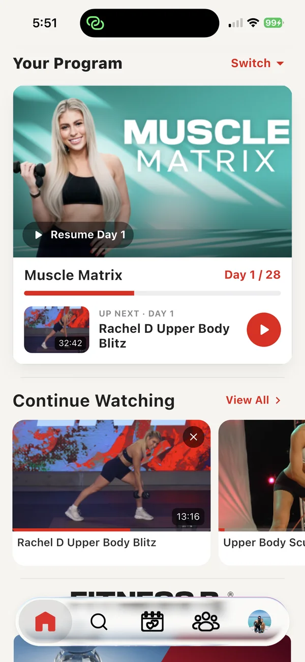 A program with continue-watching